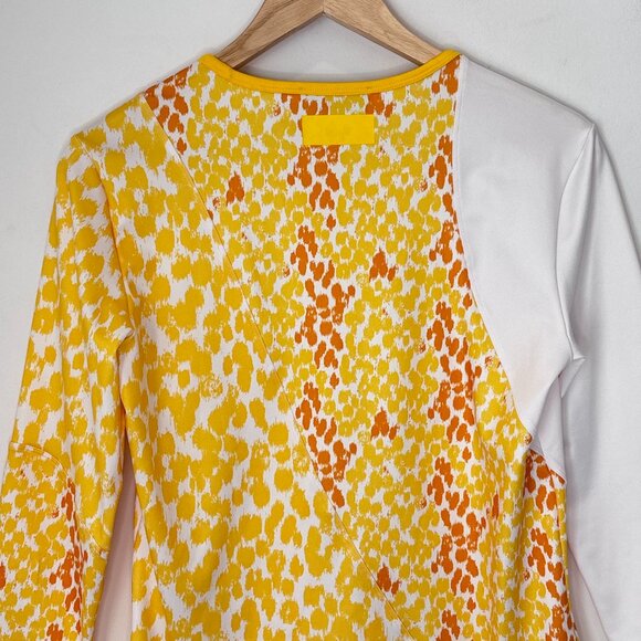 Adidas Stella McCartney Barricade Yellow White Athletic Pullover Shirt Small d5 - Picture 14 of 16